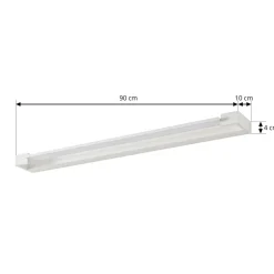 Arcchio LED-væglampe Jora, 90 cm, hvid, drejelig, IP44