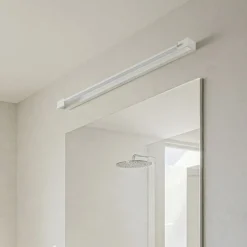 Arcchio LED-væglampe Jora, 90 cm, hvid, drejelig, IP44