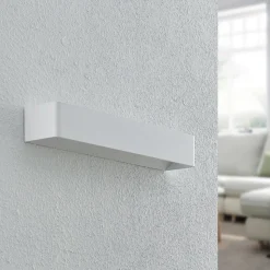 Arcchio LED-væglampe Karam, 53 cm, hvid, metal, op/ned