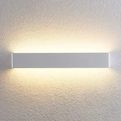 Arcchio LED-væglampe Karam, 53 cm, hvid, metal, op/ned