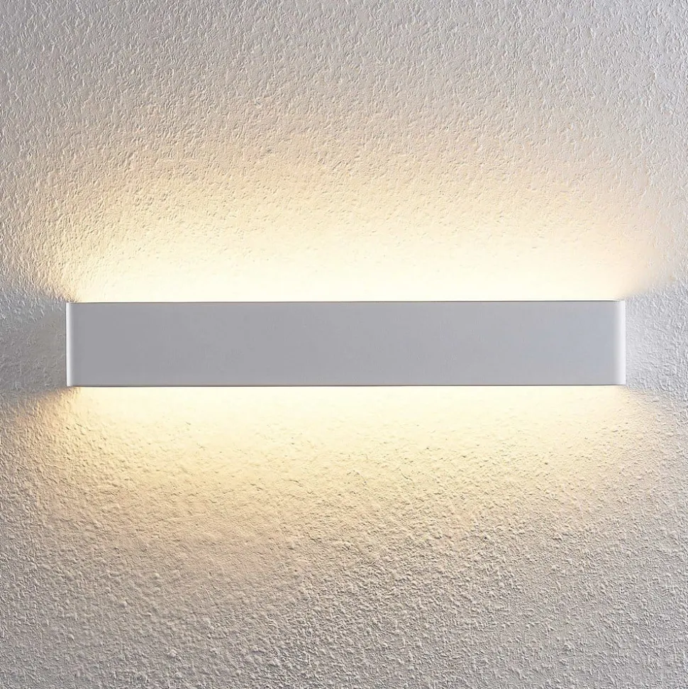 Arcchio LED-væglampe Karam, 53 cm, hvid, metal, op/ned