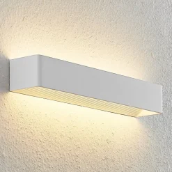 Arcchio LED-væglampe Karam, 53 cm, hvid, metal, op/ned