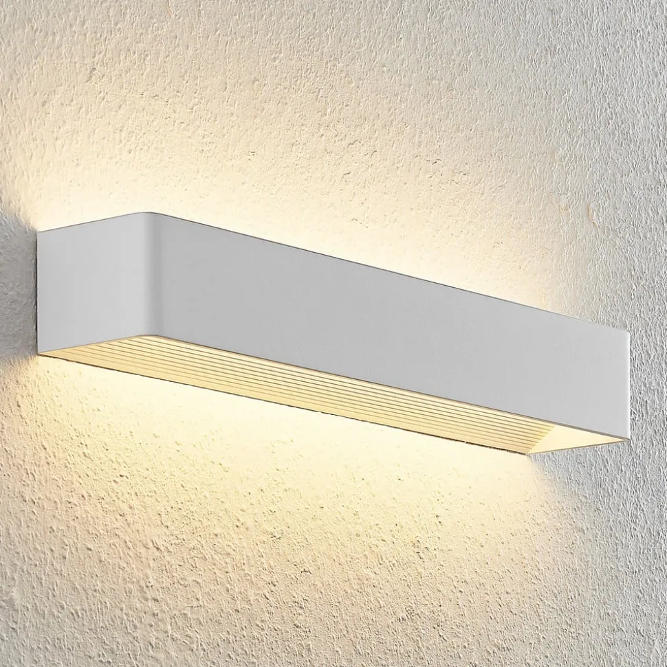 Arcchio LED-væglampe Karam, 53 cm, hvid, metal, op/ned