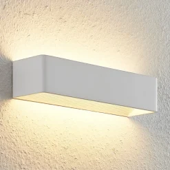Arcchio LED-væglampe Karam, 37 cm, hvid, metal, op/ned