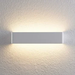 Arcchio LED-væglampe Karam, 37 cm, hvid, metal, op/ned