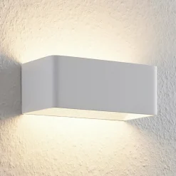 Arcchio LED-væglampe Karam, 20 cm, hvid, metal, op/ned