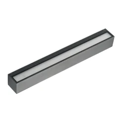 Arcchio LED-væglampe Lengo, 50 cm, 2 lyskilder, antracit, CCT