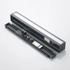 Arcchio LED-væglampe Lengo, 50 cm, 2 lyskilder, antracit, CCT