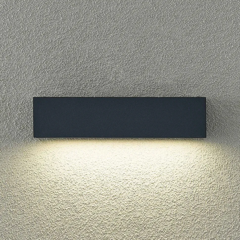 Arcchio LED-væglampe Lengo, 25 cm, 1 lyskilde, antracit, CCT