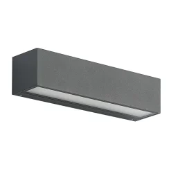 Arcchio LED-væglampe Lengo, 25 cm, 2 lyskilder, antracit, CCT