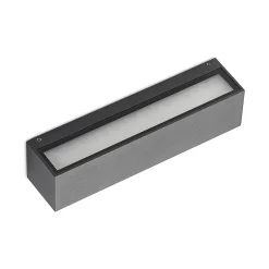 Arcchio LED-væglampe Lengo, 25 cm, 2 lyskilder, antracit, CCT