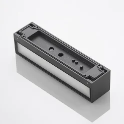 Arcchio LED-væglampe Lengo, 25 cm, 2 lyskilder, antracit, CCT