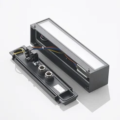Arcchio LED-væglampe Lengo, 25 cm, 2 lyskilder, antracit, CCT