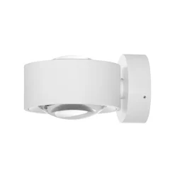 Arcchio LED-væglampe Rotari, linse, op/ned, hvid, metal