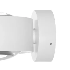 Arcchio LED-væglampe Rotari, linse, op/ned, hvid, metal