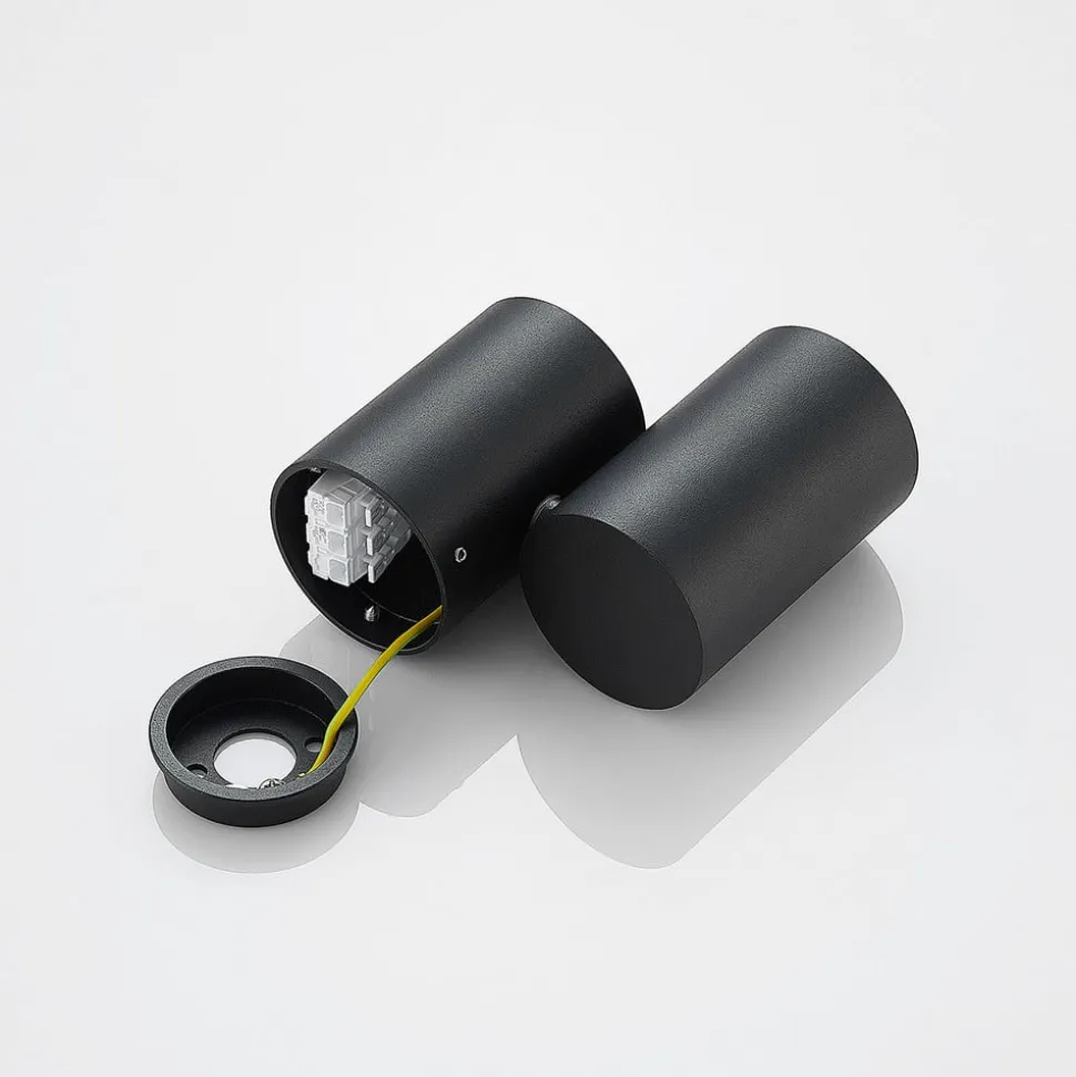 Arcchio loftlampe Gesina, 1 lyskilde, sort, aluminium, 11,6 cm