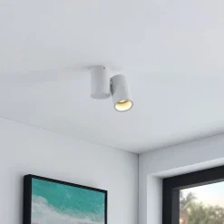 Arcchio loftlampe Gesina, 1-lys, hvid, aluminium, 11,6 cm