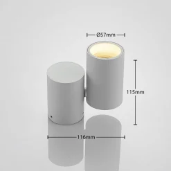 Arcchio loftlampe Gesina, 1-lys, hvid, aluminium, 11,6 cm