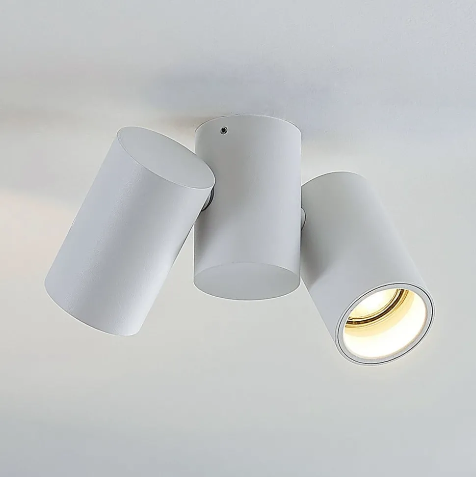 Arcchio loftlampe Gesina, 2-lys, hvid, aluminium, 17,5 cm