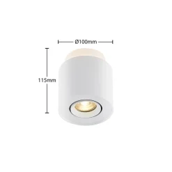 Arcchio loftlampe Walisa, Ø 10 cm, hvid, metal, GU10
