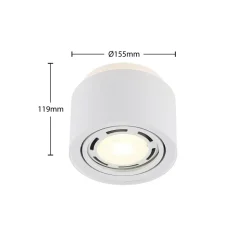 Arcchio loftlampe Walisa, Ø 15 cm, hvid, metal, GU10