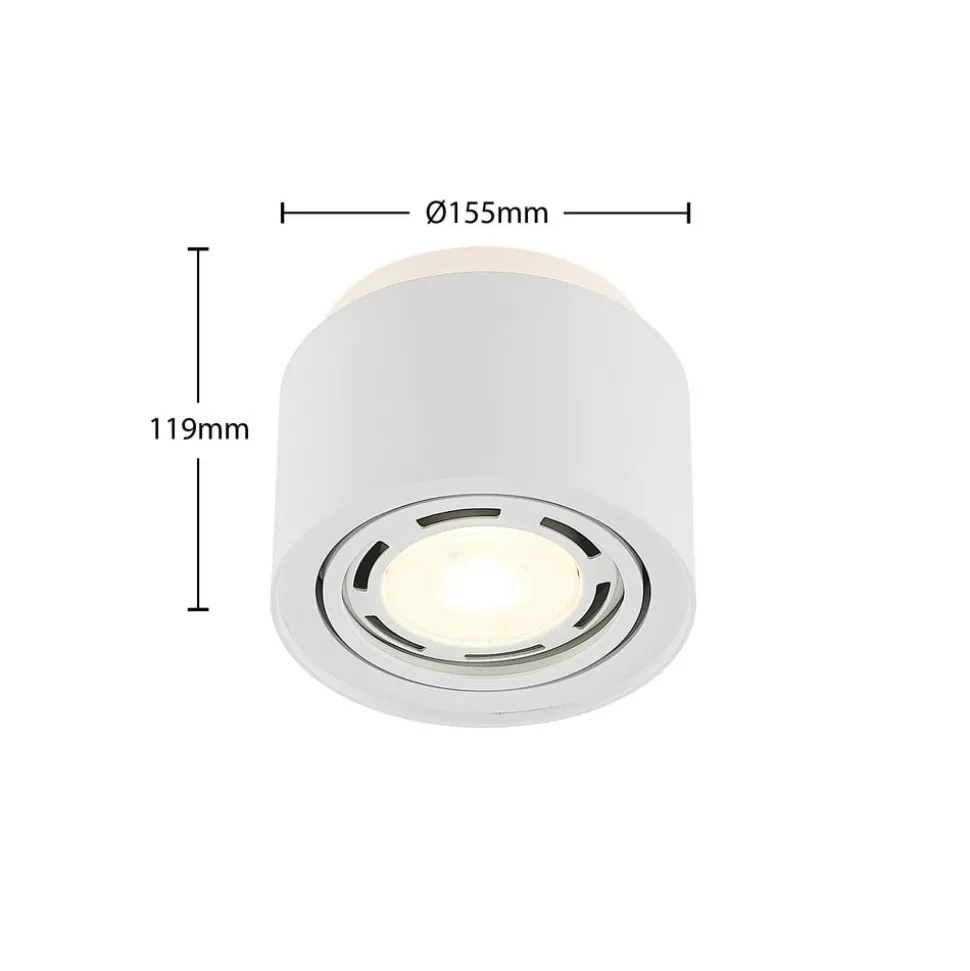 Arcchio loftlampe Walisa, Ø 15 cm, hvid, metal, GU10