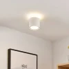 Arcchio loftlampe Walisa, Ø 10 cm, hvid, diffuser, GU10
