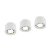 Arcchio loftlampe Walisa, Ø 15 cm, rund, hvid, sæt med 3 stk