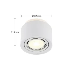 Arcchio loftlampe Walisa, Ø 15 cm, rund, hvid, sæt med 3 stk