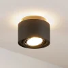 Arcchio loftlampe Walisa, Ø 15 cm, sort, metal, GU10