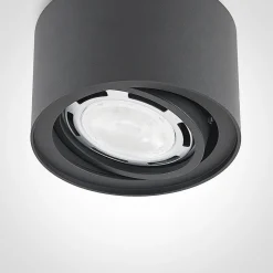 Arcchio loftlampe Walisa, Ø 15 cm, sort, metal, GU10