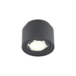 Arcchio loftlampe Walisa, Ø 15 cm, sort, metal, GU10
