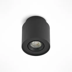 Arcchio loftlampe Walisa, Ø 10 cm, sort, metal, GU10