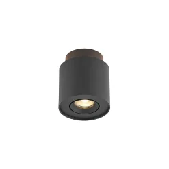 Arcchio loftlampe Walisa, Ø 10 cm, sort, metal, GU10