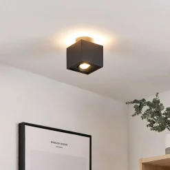 Arcchio loftlampe Walisa, 10 x 10 cm, sort, GU10