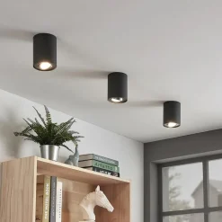Arcchio loftspot Jolina, rund, antracit, 13 cm, metal