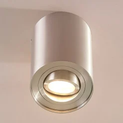 Arcchio loftspot Jolina, rund, grå, 13 cm, metal