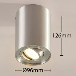 Arcchio loftspot Jolina, rund, grå, 13 cm, metal