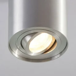 Arcchio loftspot Jolina, rund, grå, 13 cm, metal
