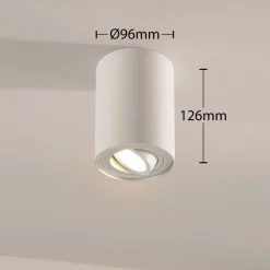 Arcchio loftspot Jolina, rund, hvid, 13 cm, metal