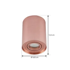 Arcchio loftspot Jolina, rund, kobber, 13 cm, metal