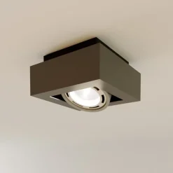 Arcchio loftspot Ronka, grå, 19 cm x 19 cm, GU10