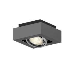 Arcchio loftspot Ronka, grå, 19 cm x 19 cm, GU10