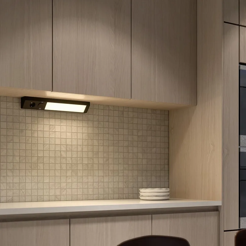 Arcchio Mitari LED-underskabsbelysning, sort
