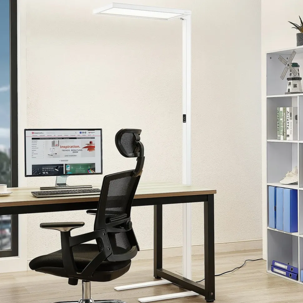 Arcchio Nelus LED-gulvlampe til kontor sensor hvid