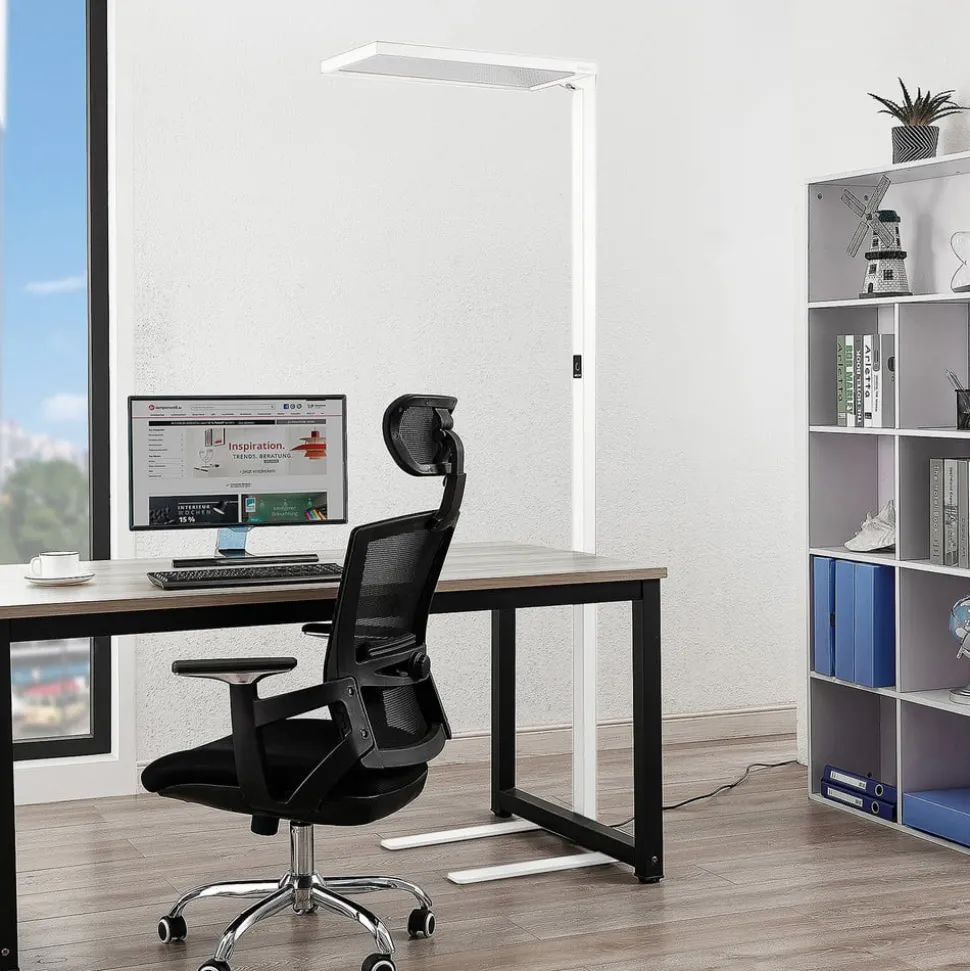 Arcchio Nelus LED-gulvlampe til kontor sensor hvid
