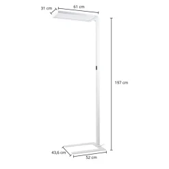 Arcchio Nelus LED-gulvlampe til kontor sensor hvid