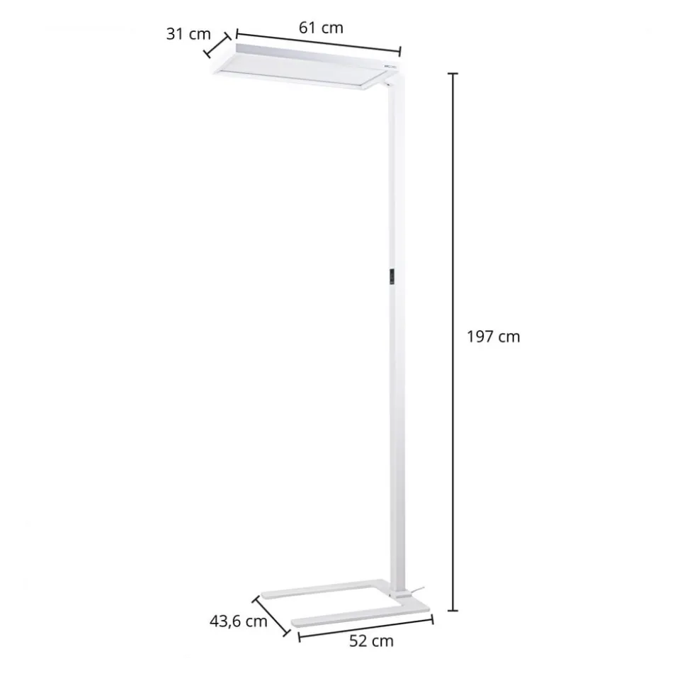 Arcchio Nelus LED-gulvlampe til kontor sensor hvid