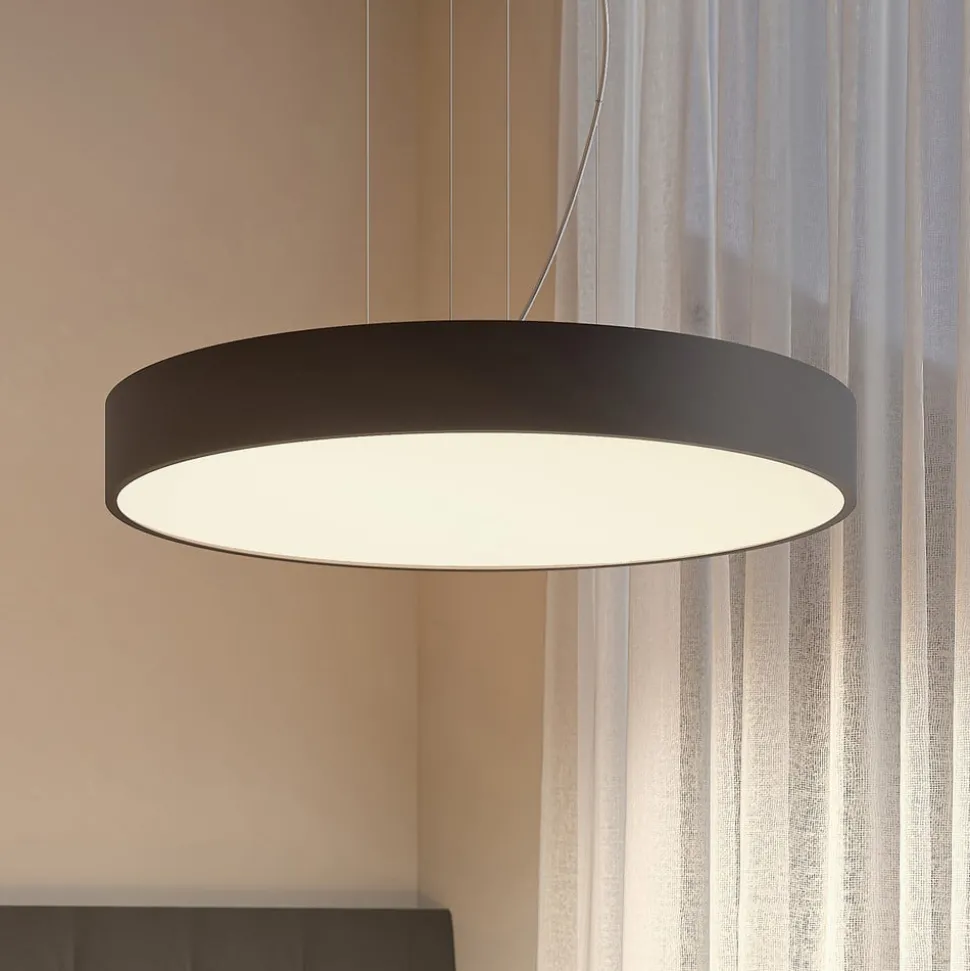 Arcchio Noabelle LED-hængelampe, sort, 80 cm