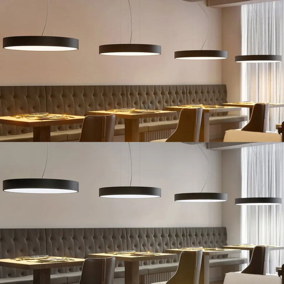 Arcchio Noabelle LED-hængelampe, sort, 80 cm